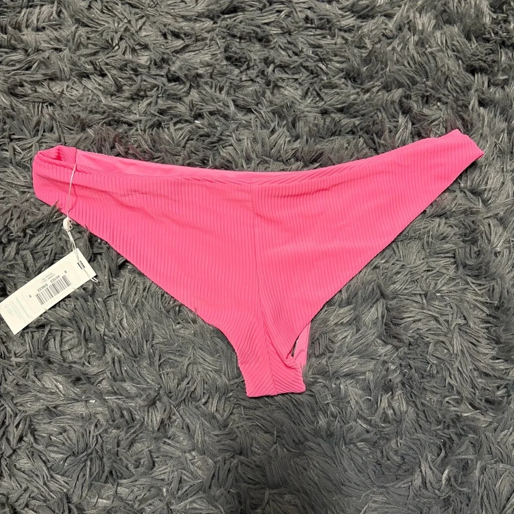 Frankie's Bikinis preppy boho Hot Pink bathing suit Swimwear bottoms large NWT